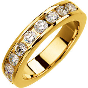 14K Yellow 1 CTW Diamond Anniversary Band