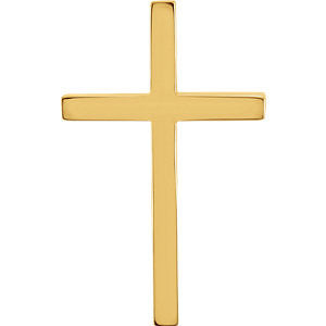 10K Yellow 21.75x13.5mm Cross Pendant