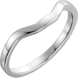 14K White 8.5x6.5mm Band