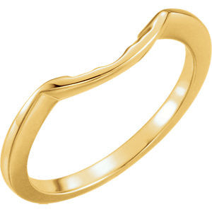 14K Yellow Band for 7.4mm Engagement Ring