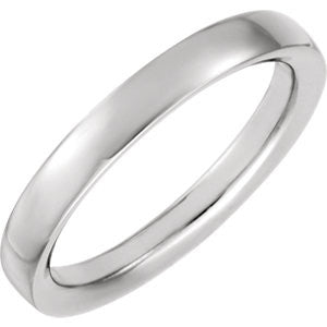 14K White 4mm Design Band Size 11