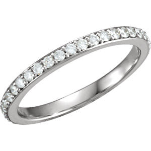 14K White 1-3 CTW Diamond Band