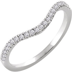 14K White 1/6 CTW Diamond Band