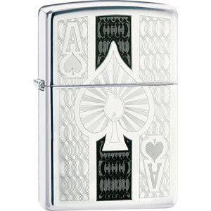 Zippo® Ace High Polish Chrome Lighter