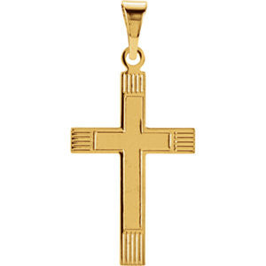 14K Yellow 18X12mm Cross Pendant