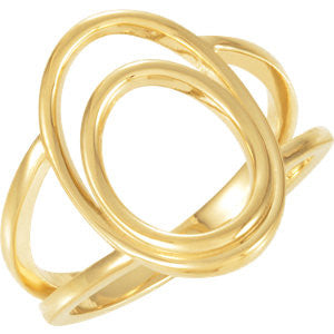 14K Yellow Ladies Metal Fashion Restyling Ring