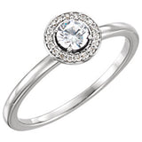 14K White 1/3 CTW Diamond Ring