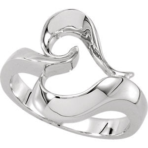 14K White Metal Fashion Ring