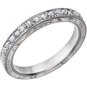 14K White 1-5 CTW Diamond Band