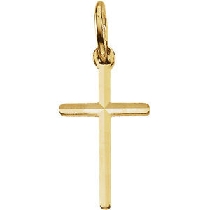 14K Yellow 15.5x10mm Cross Pendant