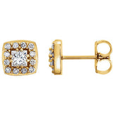 14K White 1/2 CTW Diamond Earrings