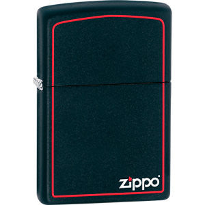 Black Matte Lighter with Zippo® & Border