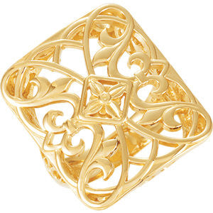 14K Yellow Filigree Ring