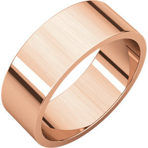 14K Rose 7mm Flat Band