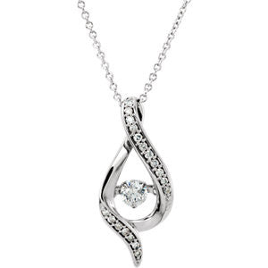 14K White 3-8 CTW Diamond 16-18" Mystara® Necklace