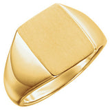 14K Yellow 13x12mm Signet Ring