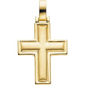 14K Yellow 30x24mm Cross Pendant