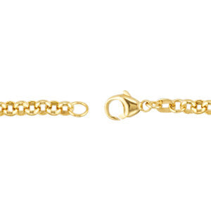 14K Yellow Solid Rolo 7" Bracelet