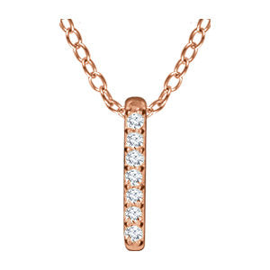 14K Yellow .05 CTW Diamond Bar 16-18" Necklace