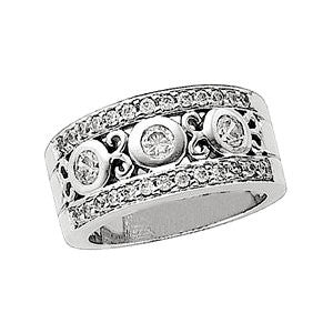 14K White 1 CTW Diamond Anniversary Band