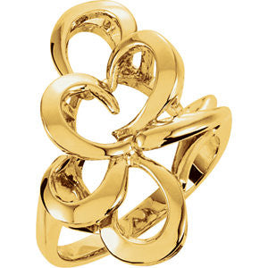 14K Yellow Metal Fashion Ring