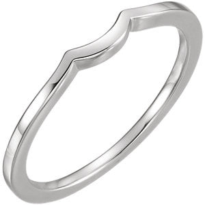 14K White Diamond Band