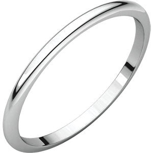 Platinum 1.5mm Half Round Band