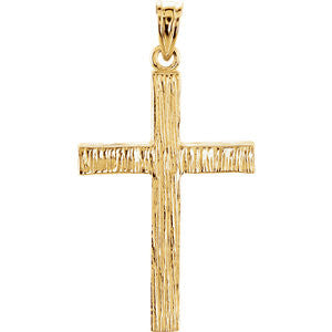 14K Yellow Cross Pendant