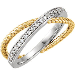 14K Yellow & White 1-5 CTW Diamond Ring