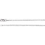 Sterling Silver 1.3mm Diamond Cut Rope 16" Chain