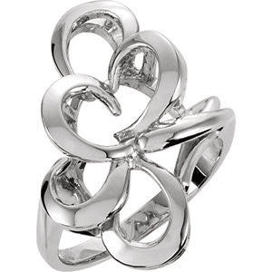 14K White Metal Fashion Ring