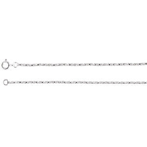 Sterling Silver 1.45mm Twisted Box 16" Chain