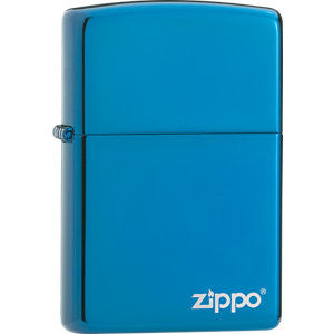 Sapphire™ with Zippo Logo Lighter