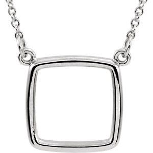 14K Yellow Cushion Square 16" Necklace