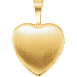 Gold Plated & Sterling Silver Primera Communion Heart Locket