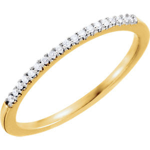 14K Yellow .08 CTW Diamond Band Size 7