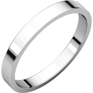 10K White 2.5mm Flat Band