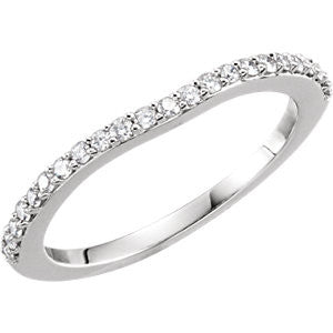 14K White 1-4 CTW Diamond Matching Band