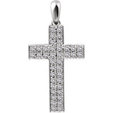 14K Yellow 1 CTW Diamond Cross Pendant