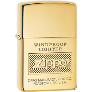 Zippo® Logo High Polish Brass Lighter