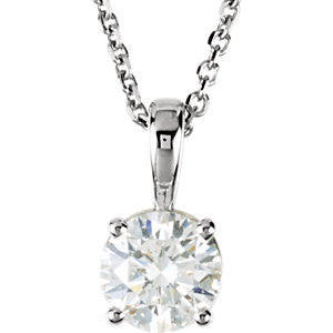 14K White 1 CTW Diamond 18" Necklace