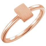 14K Rose Signet Ring