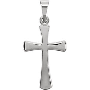 14K Yellow 28.5x19mm Cross Pendant