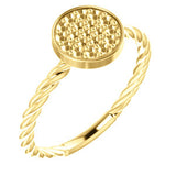 14K Yellow Rope Cluster Ring Mounting