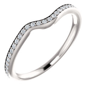 14K White 1/5 CTW Diamond Band