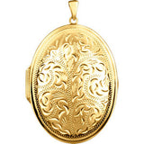 Rose Plated Sterling Silver Oval Locket