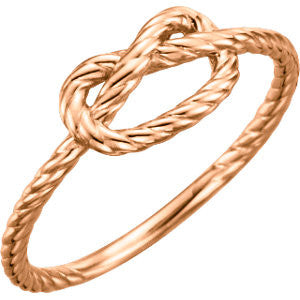 14K Yellow Rope Knot Ring