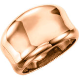 14K Yellow Concave Ring