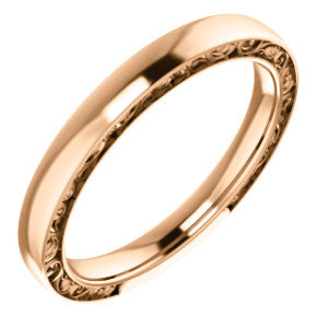 14K Yellow 2.5mm Design Band