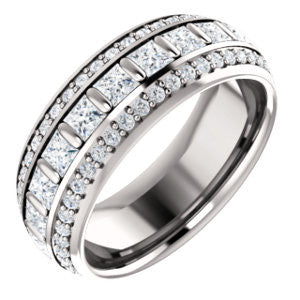 Platinum 1 3-4 CTW Diamond Eternity Band